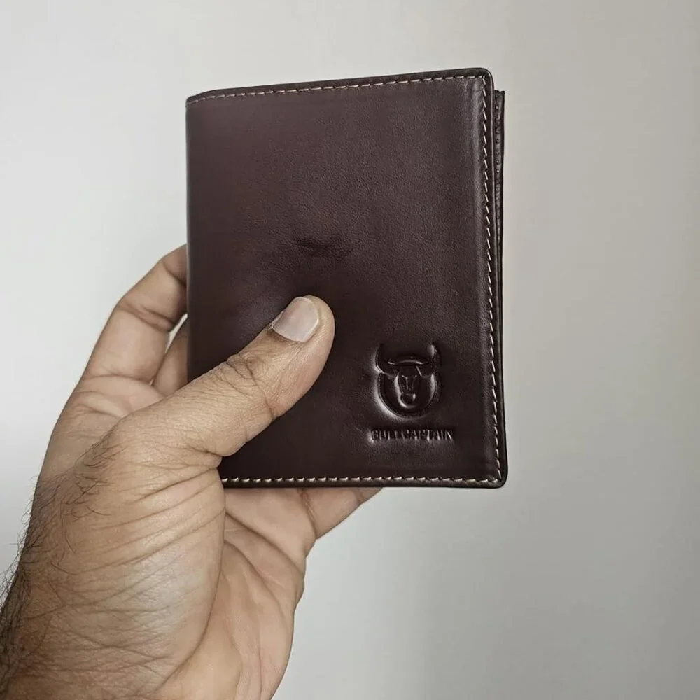 Large Capacity Genuine Leather Bifold Wallet/Credit Card Holder for Men